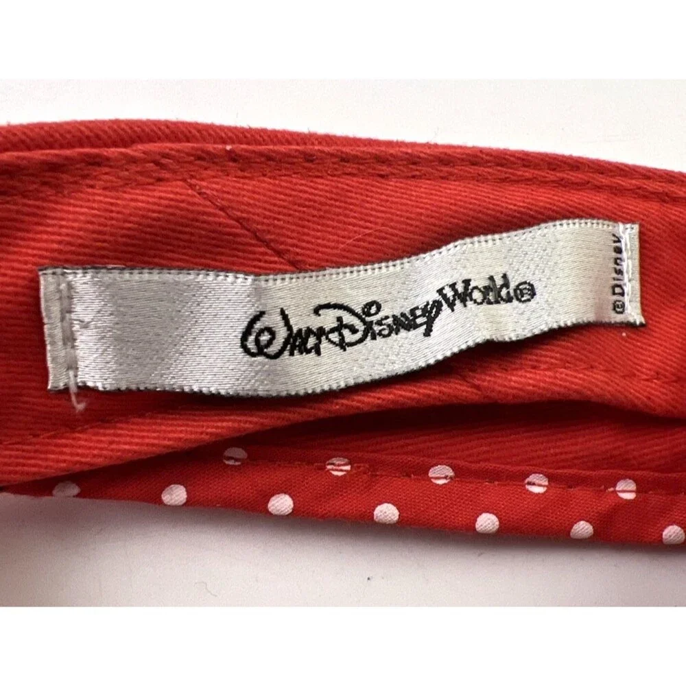 Girls Adjustable Minnie Mouse Sun Visor Red - Walt Disney World